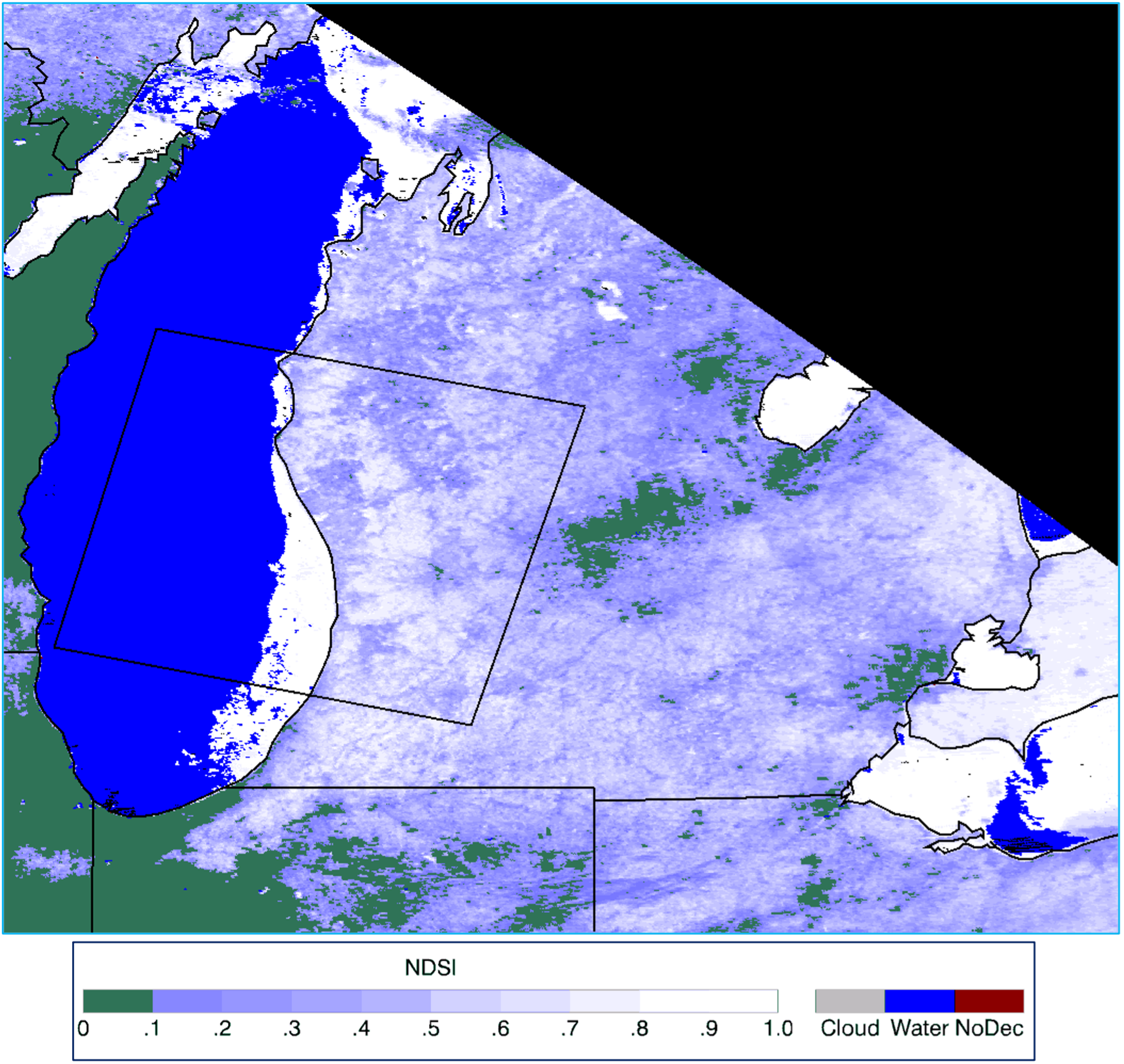Aqua MODIS Normalized Difference Snow Index (NDSI)