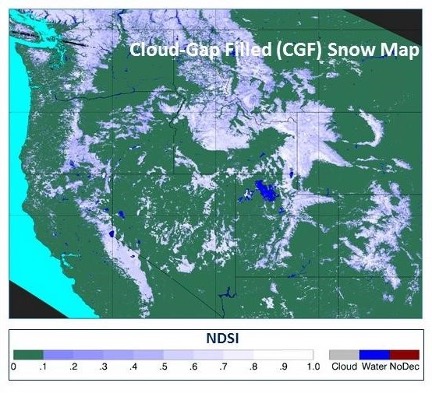 Terra MODIS cloud-gap-filled (CGF) MOD10A1F NDSI snow map