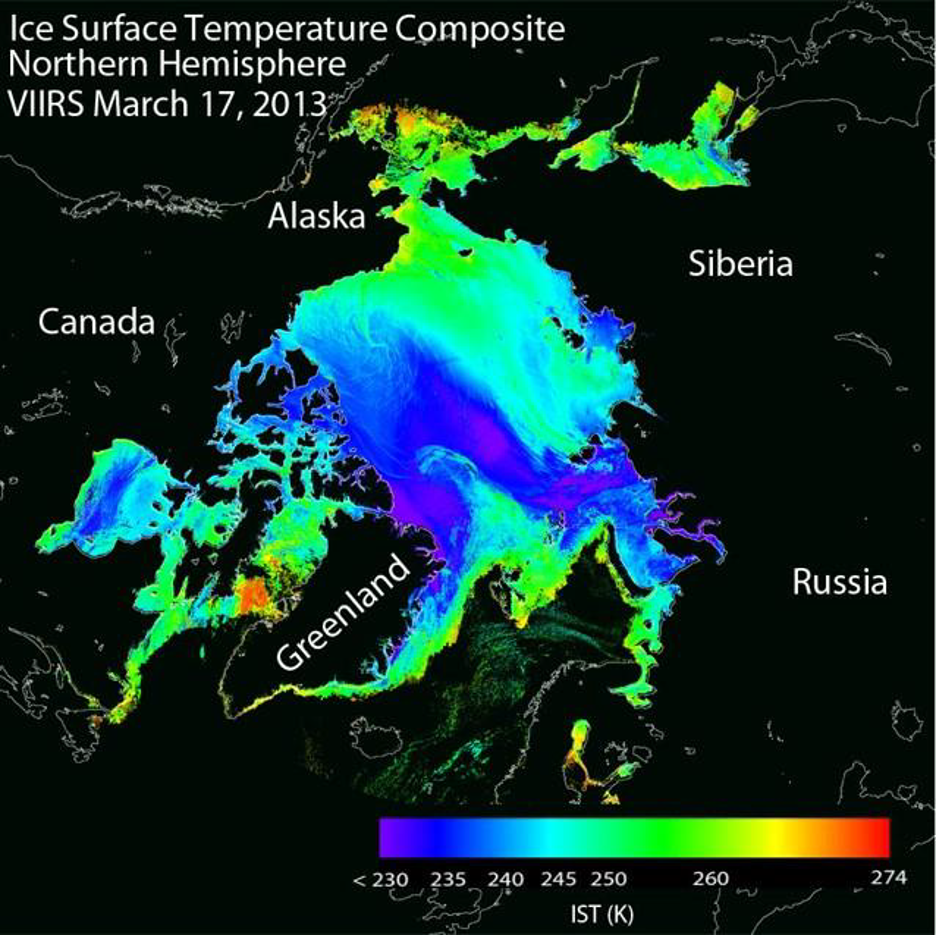 Interface Data Processing System (IDPS) VIIRS IST map